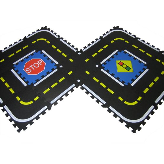 Dětský koberec puzzle dráha