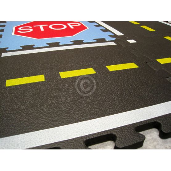 Dětský koberec puzzle dráha