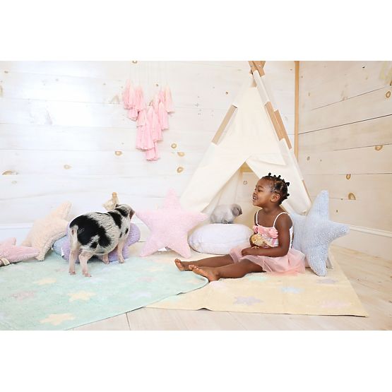 Dětský koberec s hvězdami Tricolor Stars - Soft Mint 