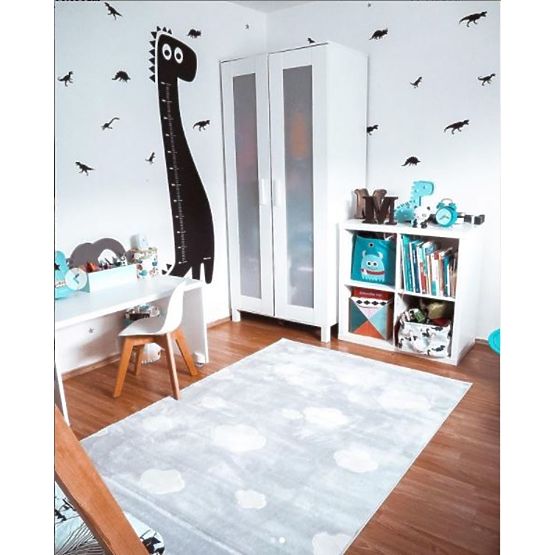 Dětský koberec Sky Cloud - stříbrný 