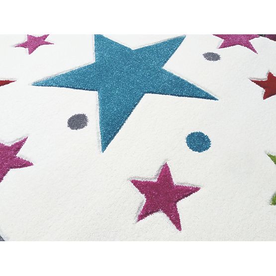 Dětský koberec STARS krémová/multicolor