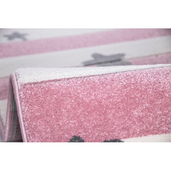 Dětský koberec STARS STRIPES růžový