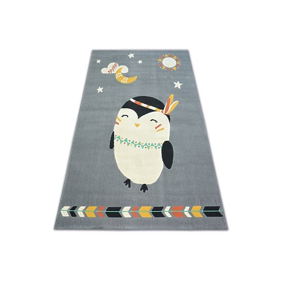 Dětský koberec Tučňák - šedý
