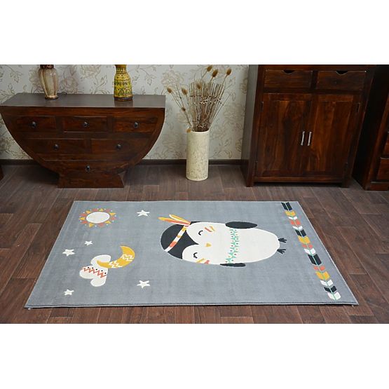 Dětský koberec Tučňák - šedý