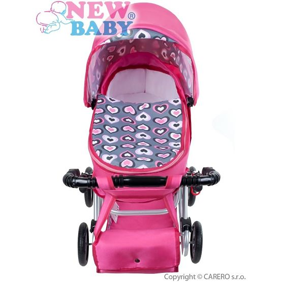 Dětský kočárek pro panenky 2v1 New Baby Růženka Růžová