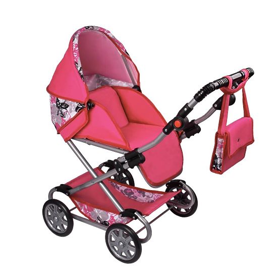 Dětský kočárek pro panenky 2v1 New Baby Veronika Růžová