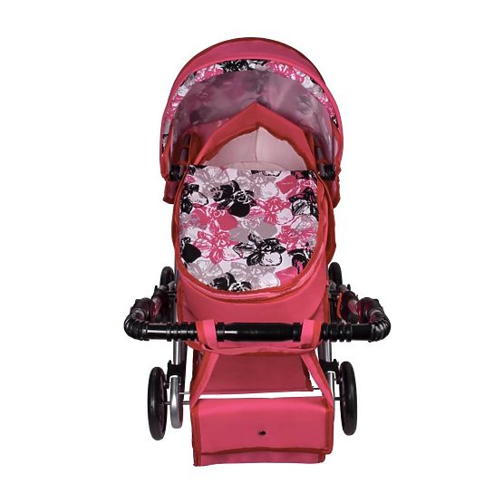 Dětský kočárek pro panenky 2v1 New Baby Veronika Růžová