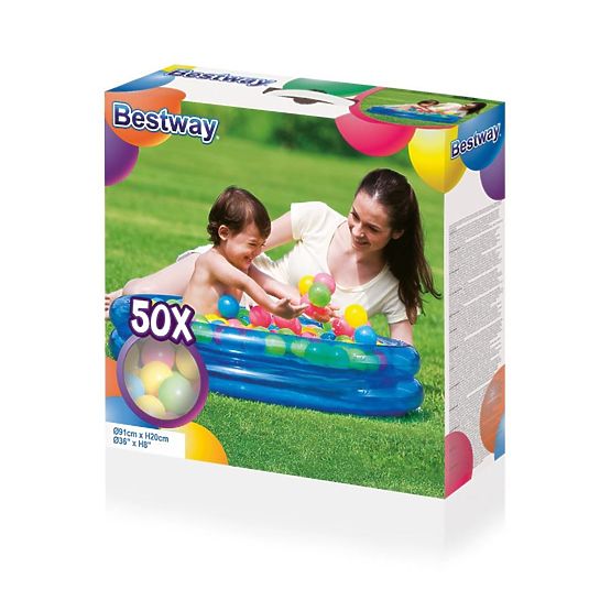 Dětský nafukovací bazén Bestway s míčky modrý