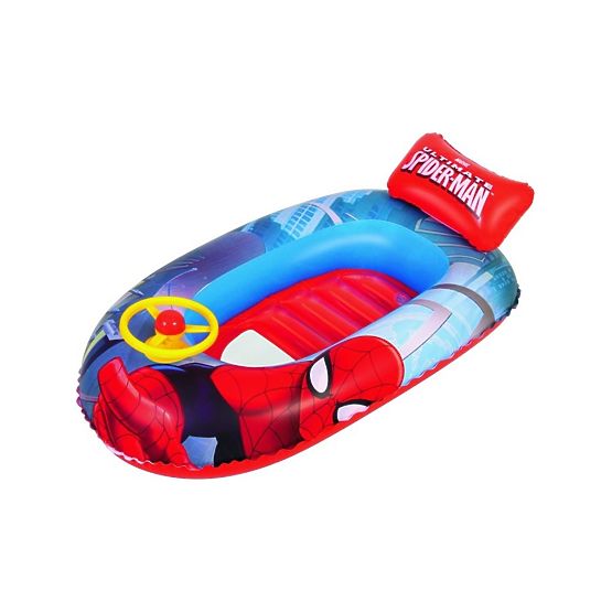 Dětský nafukovací člun s volantem Bestway Spider Man Červená