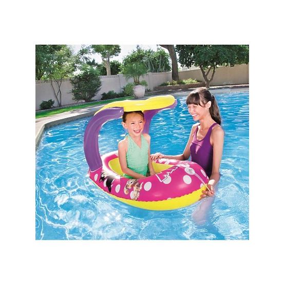 Dětský nafukovací člun se stříškou Bestway Minnie Červená