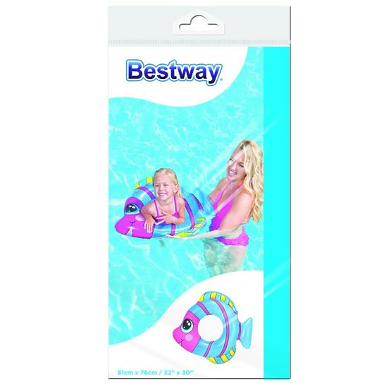 Dětský nafukovací kruh Bestway ve tvaru rybky modrý