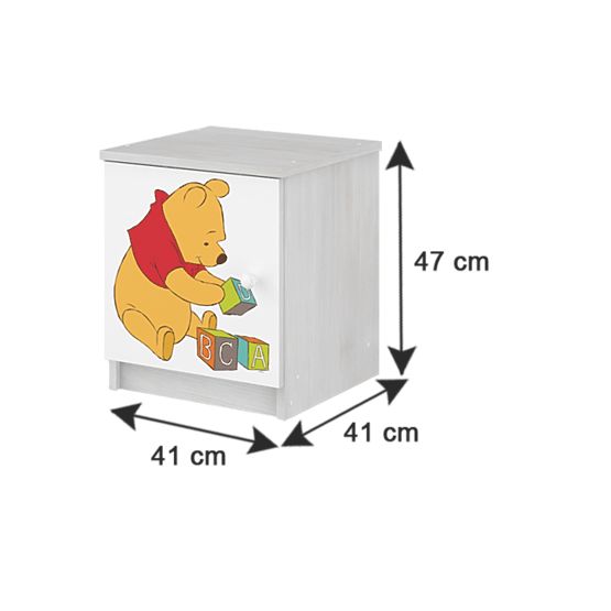 Dětský noční stolek Auta - dekor norská borovice