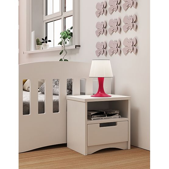 Dětský noční stolek Classic - bílý