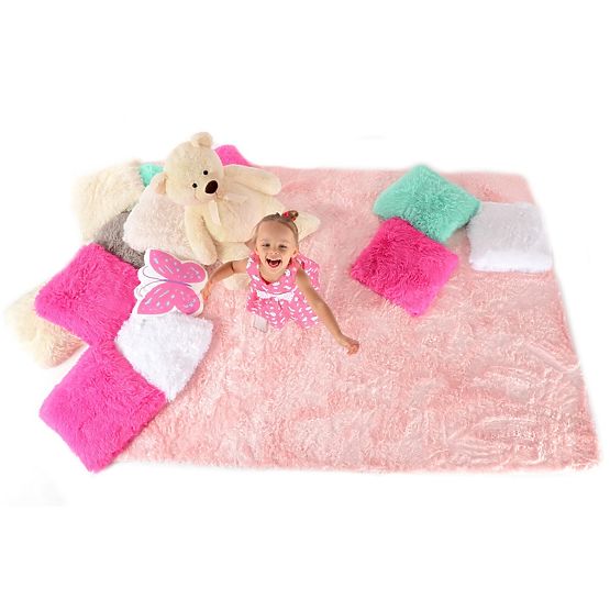 Dětský plyšový koberec SWEET PINK