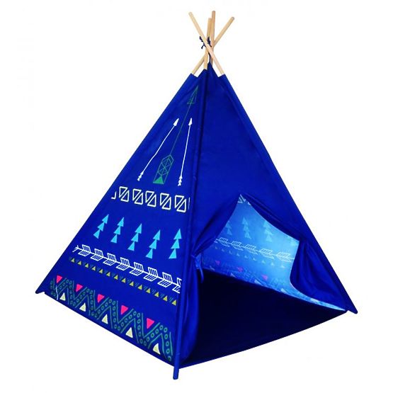 Dětský stan teepee modrý