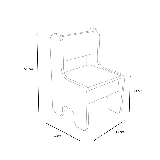 dětský stůl Timi a dvě židličky MDF barva bílá / dub craft zlatý