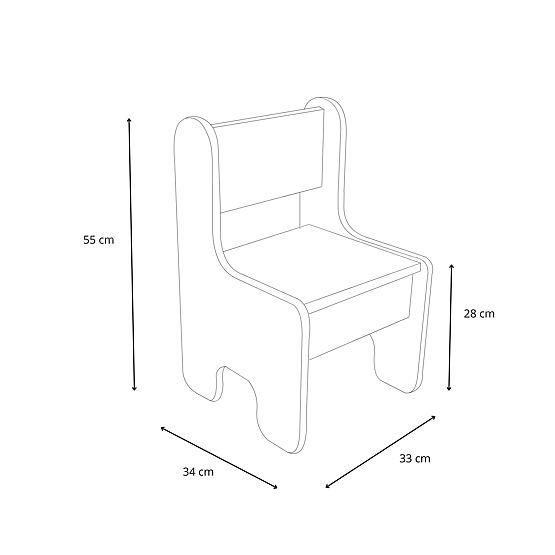 dětský stůl Timi + židlička barva bílá