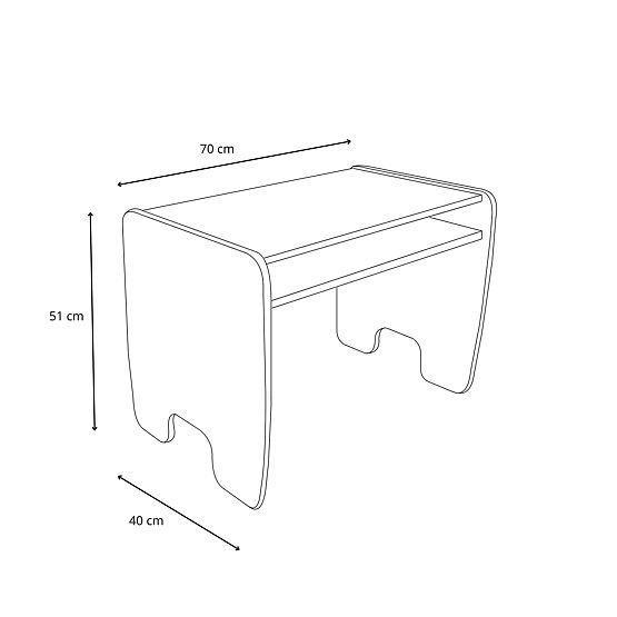 dětský stůl Timi + židlička MDF barva bílá / dub craft zlatý