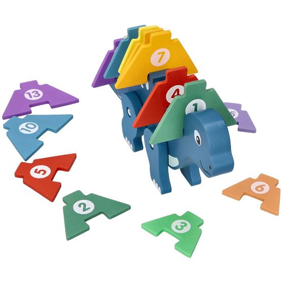 Dinosaurus s číselnými puzzlemi