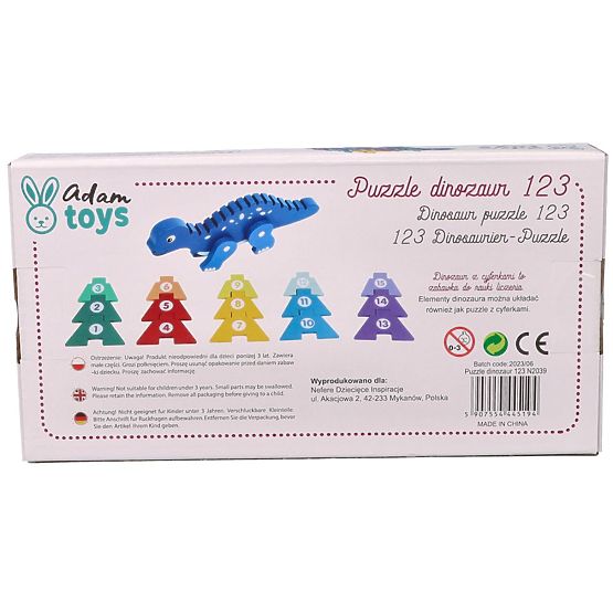 Dinosaurus s číselnými puzzlemi