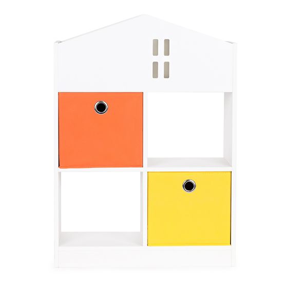 Domečková knihovna s úložními boxy