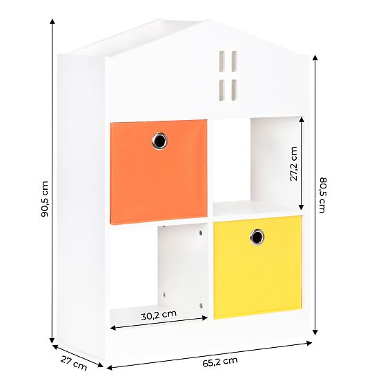 Domečková knihovna s úložními boxy