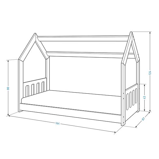 Domečková postel Nina 160 x 80 cm