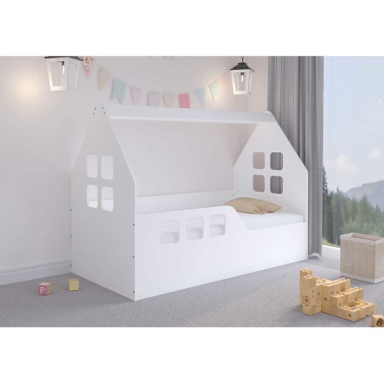Domečková postel Woody 160 x 80 cm - bílá