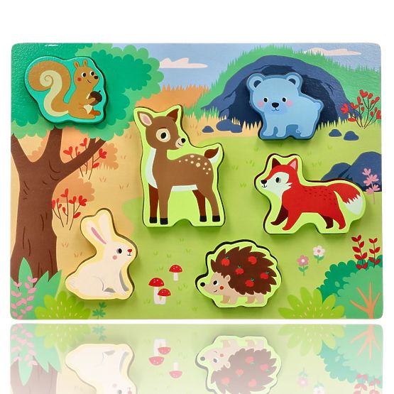 Dotyková skládačka 3D Lesní zvířata