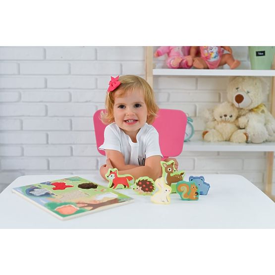 Dotyková skládačka 3D Lesní zvířata