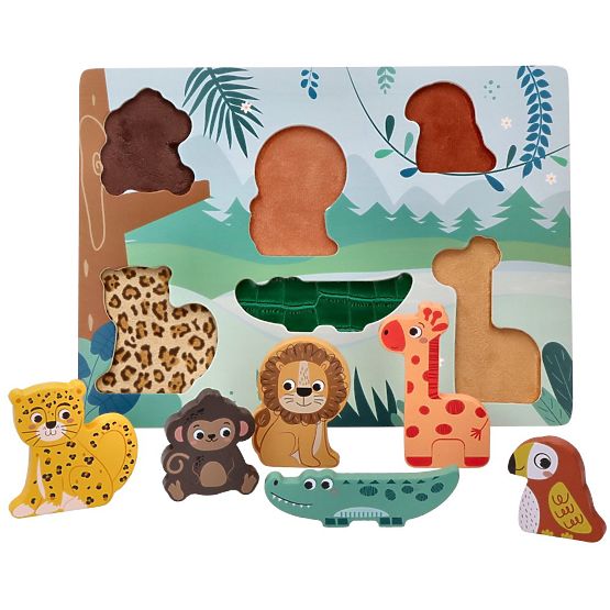 Dotyková skládačka 3D Zvířata ze safari