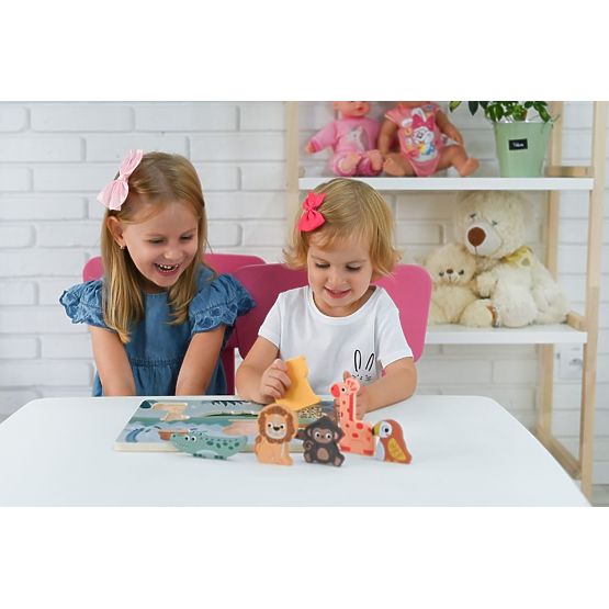 Dotyková skládačka 3D Zvířata ze safari