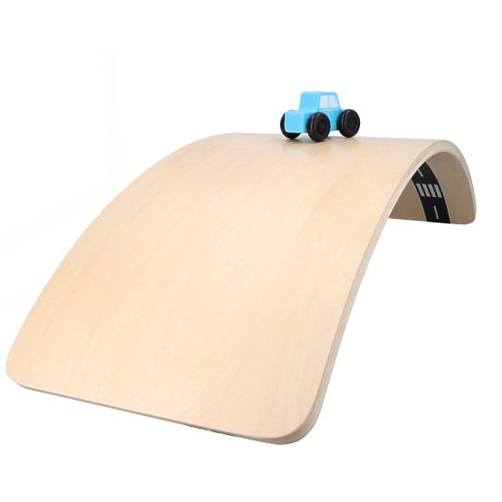 Dřevěná balanční deska s autíčkem a cestou