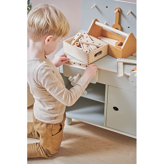 Dřevěná dílna Nordic - šedá