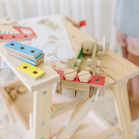 Dřevěná dílna pro kutily a stavebnice 2v1