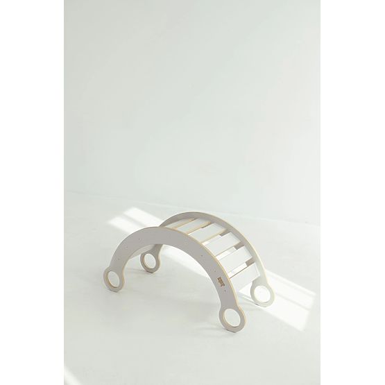 Dřevěná houpačka Montessori M - bílá