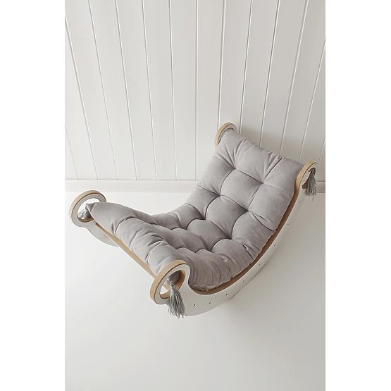 Dřevěná houpačka Montessori S - bílá