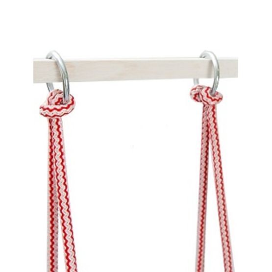 Dřevěná houpačka s poduškou - přírodní