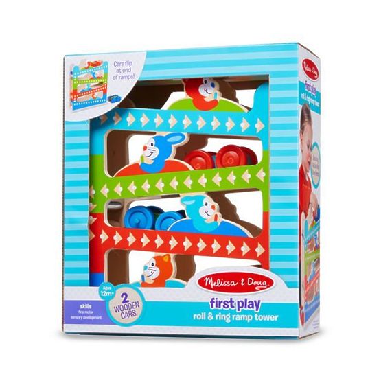 Dřevěná klouzačka se zvířátky