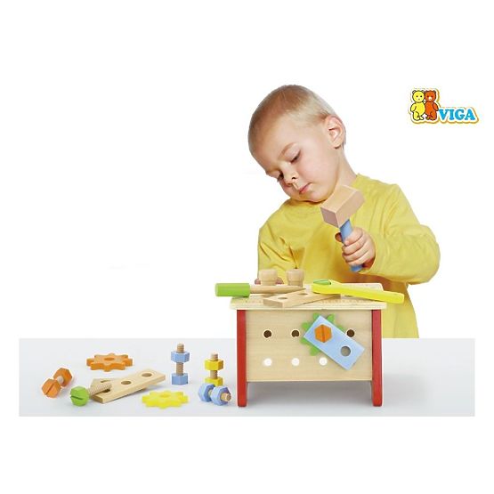 Dřevěná konstrukční sada s nářadím