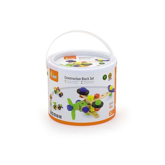 Dřevěná konstrukční stavebnice pro děti Viga 48 dílů Multicolor