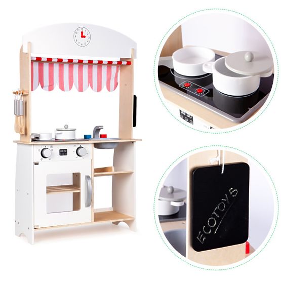 Dřevěná kuchyňka a prodejní stánek 2v1