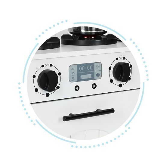 Dřevěná kuchyňka pro děti trouba hořáky mikrovlnná trouba příslušenství ECOTOYS