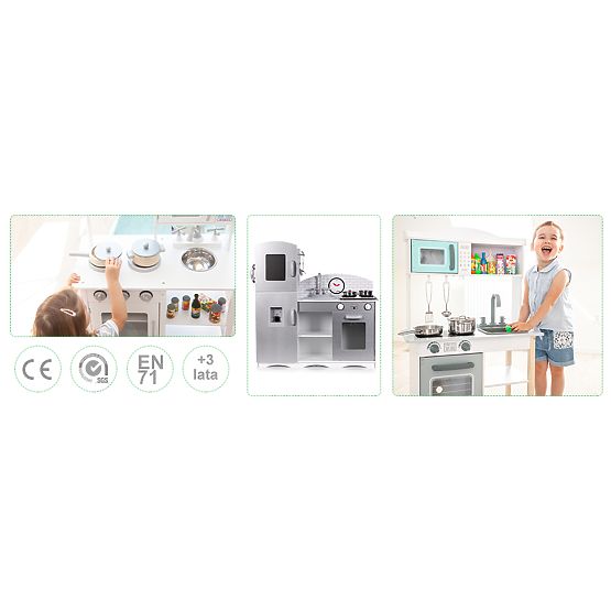 Dřevěná kuchyňka pro děti XXL s vybavením