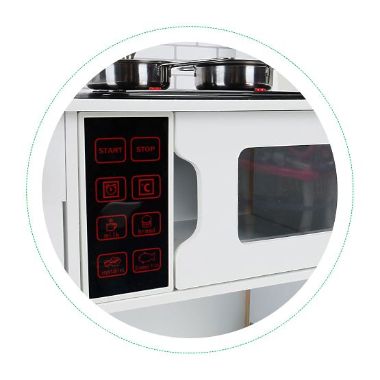 Dřevěná kuchyňka pro děti + zvuky a světélka ECOTOYS