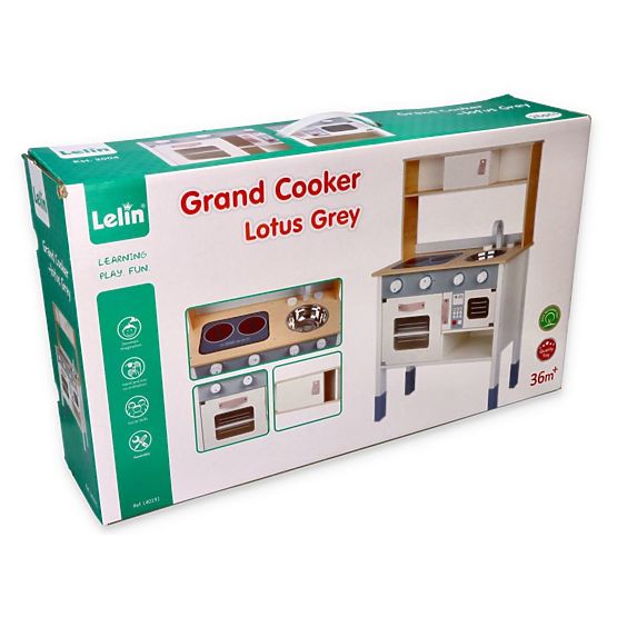 Dřevěná kychyňka Ella - šedá