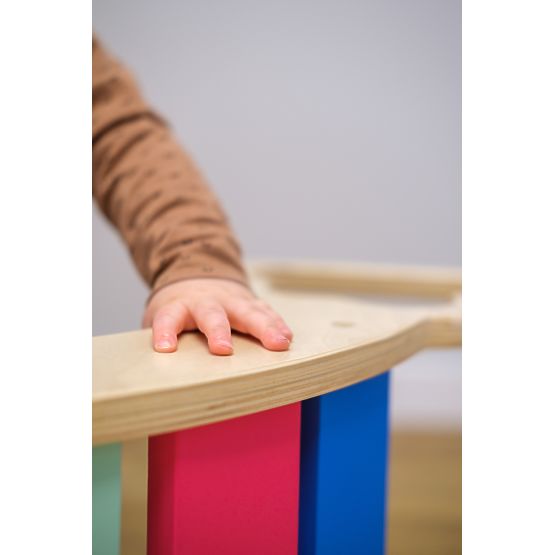 Dřevěná Montessori houpačka - duhová