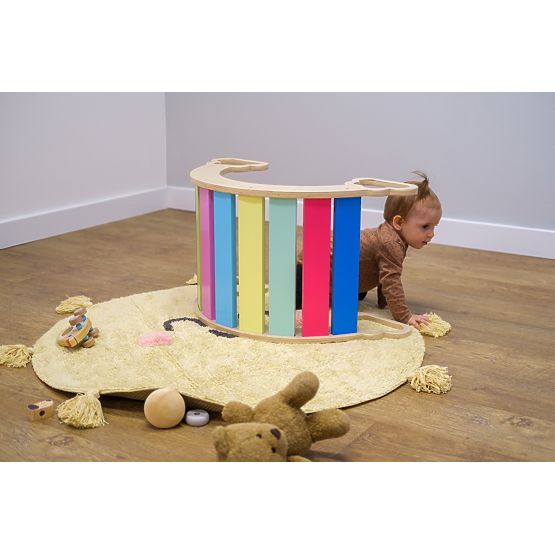 Dřevěná Montessori houpačka - duhová