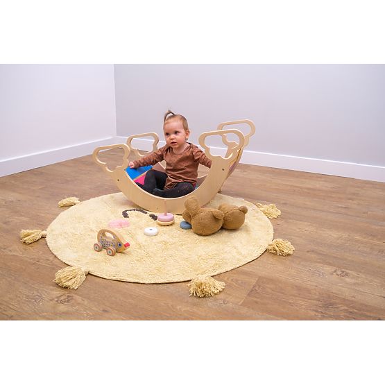 Dřevěná Montessori houpačka - duhová