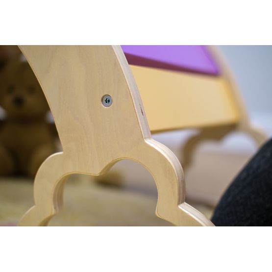 Dřevěná Montessori houpačka - duhová
